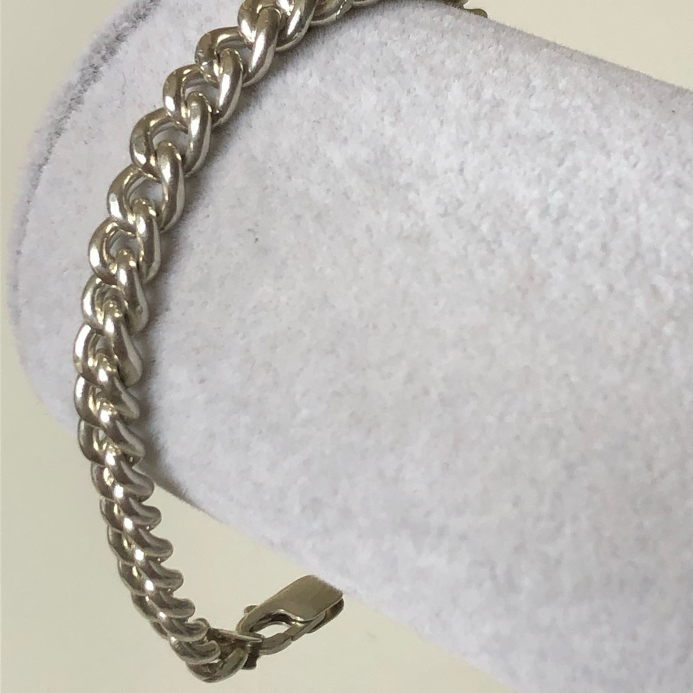 Unisex handmade 7mm chain bracelet 925 silver - Picture 5 of 6
